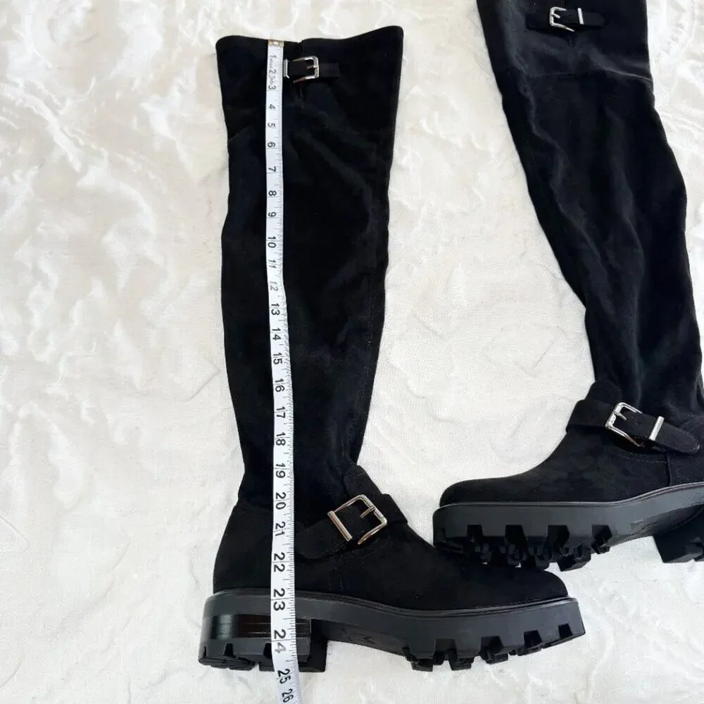 Marc Fisher Ganven Lug Sole Over the Knee Boot Size 7 New
